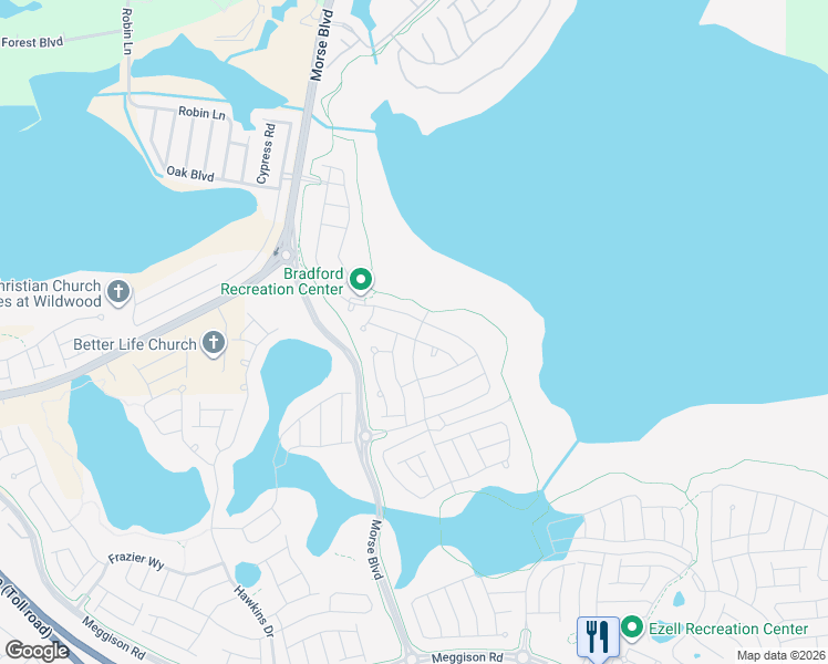 map of restaurants, bars, coffee shops, grocery stores, and more near 1057 Frederick Terrace in Wildwood