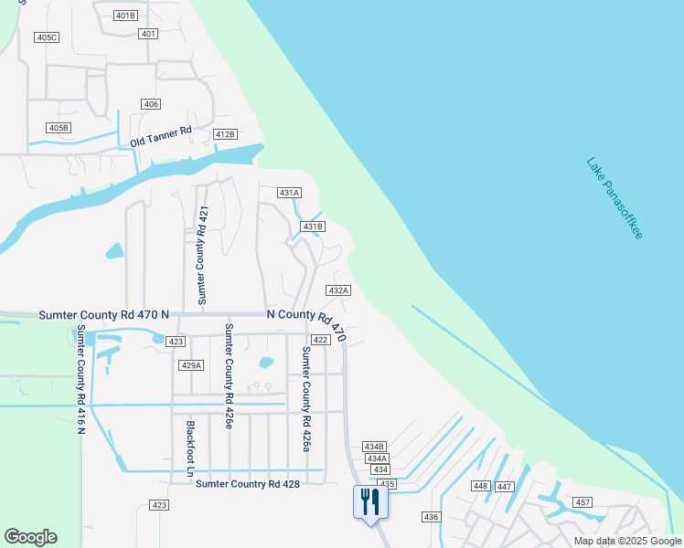 map of restaurants, bars, coffee shops, grocery stores, and more near 3125 Cr 432a in Lake Panasoffkee