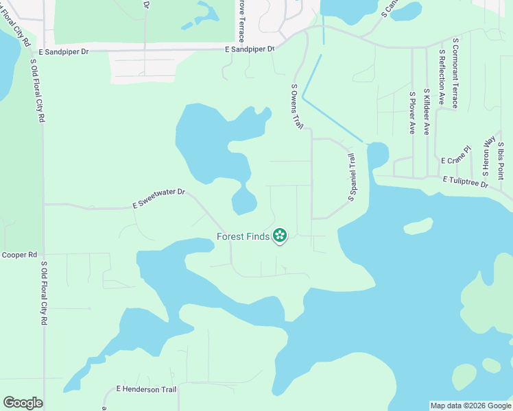 map of restaurants, bars, coffee shops, grocery stores, and more near 4190 South Kenvera Loop in Inverness
