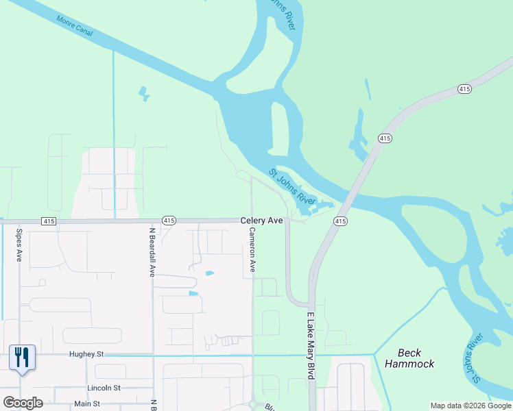 map of restaurants, bars, coffee shops, grocery stores, and more near in Seminole County