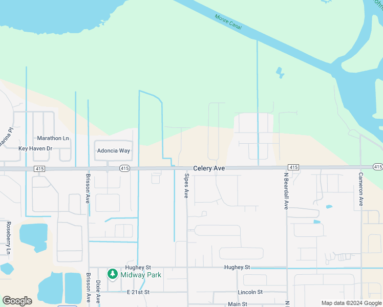 map of restaurants, bars, coffee shops, grocery stores, and more near 1281 Thoroughbred Trail in Sanford