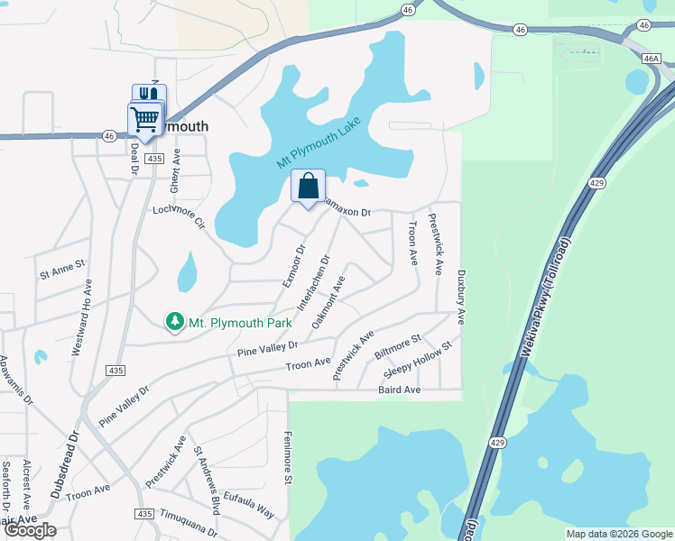 map of restaurants, bars, coffee shops, grocery stores, and more near 31111 Oakmont Avenue in Mount Plymouth