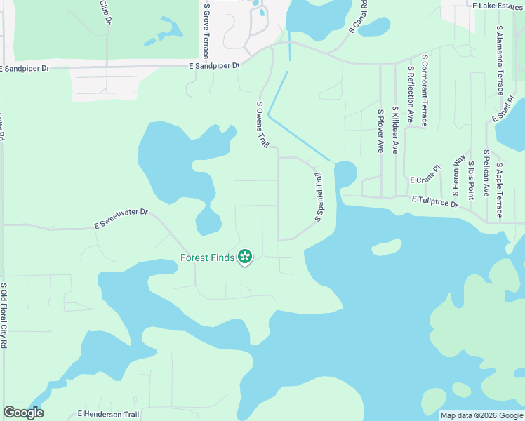 map of restaurants, bars, coffee shops, grocery stores, and more near 4050 South Kenvera Loop in Inverness