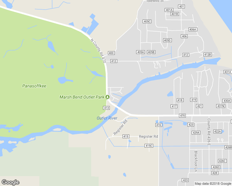map of restaurants, bars, coffee shops, grocery stores, and more near 57 Outlet Drive in Lake Panasoffkee