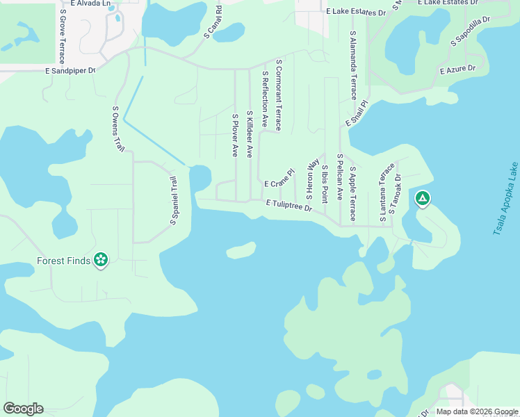 map of restaurants, bars, coffee shops, grocery stores, and more near 9876 East Tuliptree Drive in Inverness