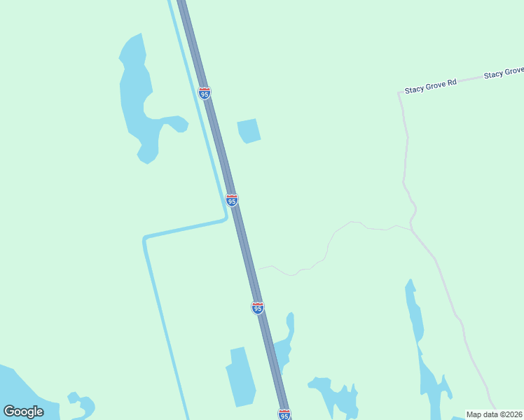 map of restaurants, bars, coffee shops, grocery stores, and more near Interstate 95 in Oak Hill