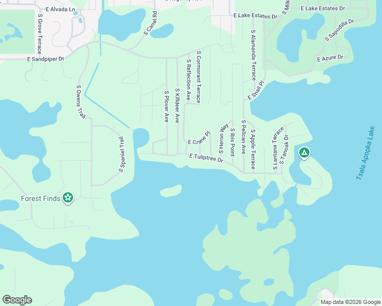 map of restaurants, bars, coffee shops, grocery stores, and more near 9876 East Tuliptree Drive in Inverness