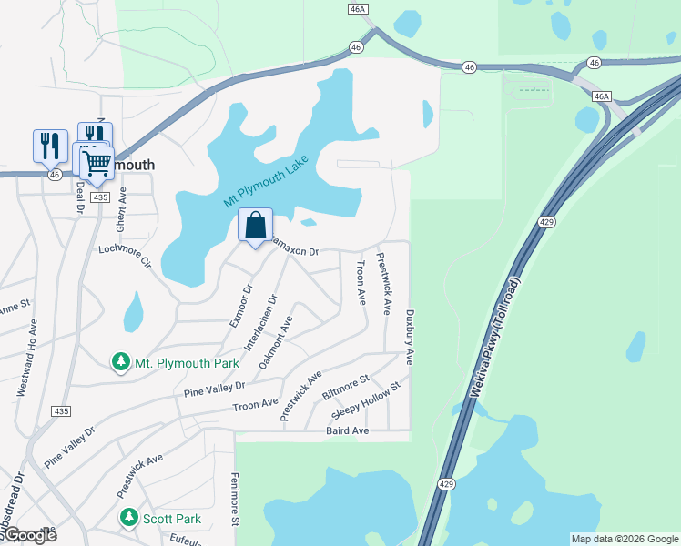 map of restaurants, bars, coffee shops, grocery stores, and more near 31224 Shinnecock Hills Avenue in Sorrento