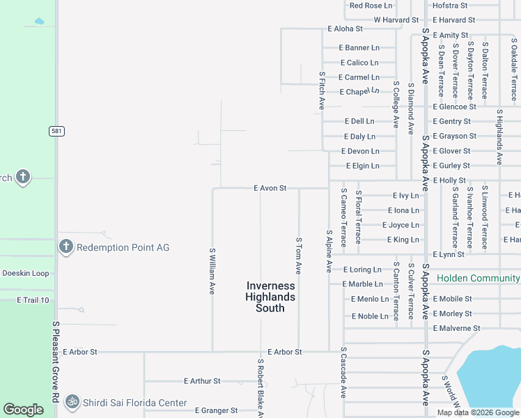 map of restaurants, bars, coffee shops, grocery stores, and more near 3953 South Big Al Point in Inverness