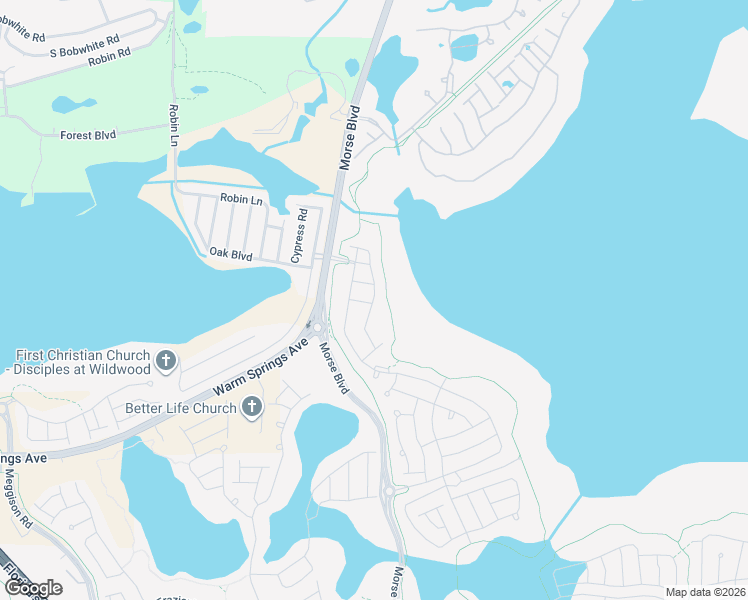 map of restaurants, bars, coffee shops, grocery stores, and more near Buck Street in Wildwood