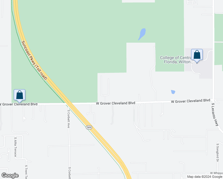 map of restaurants, bars, coffee shops, grocery stores, and more near 3893 South Gemini Point in Homosassa