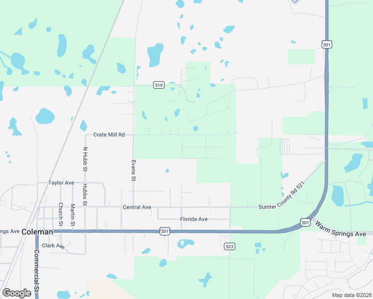 map of restaurants, bars, coffee shops, grocery stores, and more near 2781 Northeast 34 Road in Wildwood