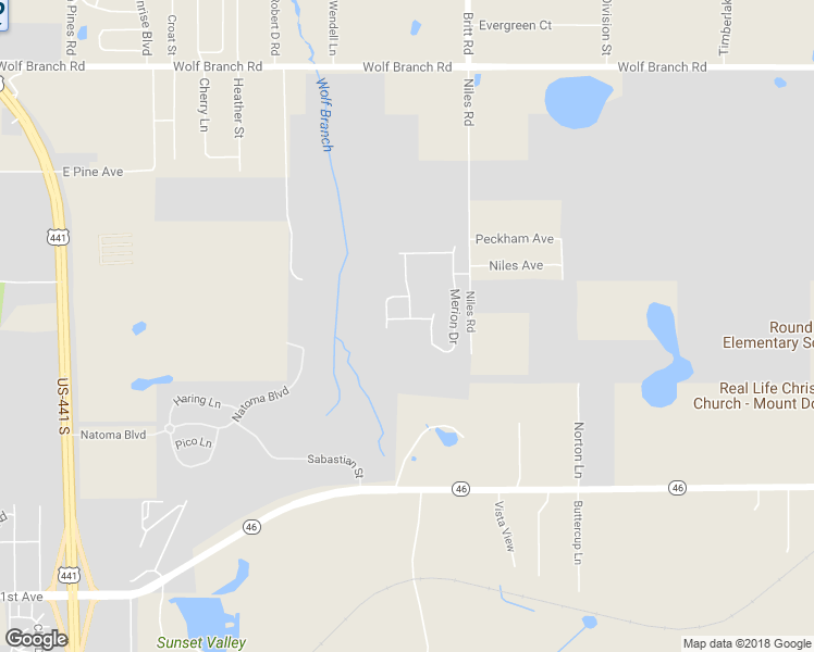 map of restaurants, bars, coffee shops, grocery stores, and more near 3254 Winged Foot Road in Mount Dora