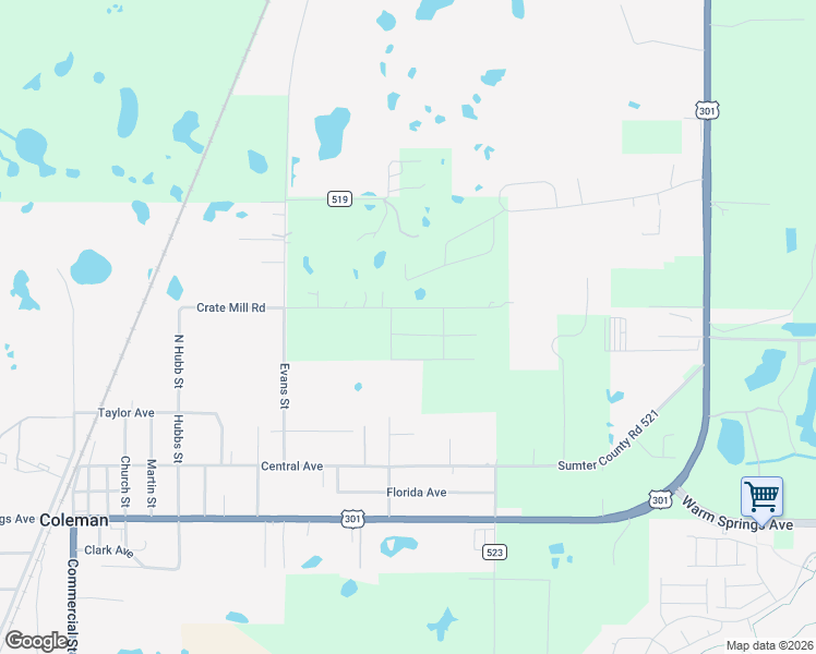 map of restaurants, bars, coffee shops, grocery stores, and more near 2781 Northeast 34 Road in Wildwood