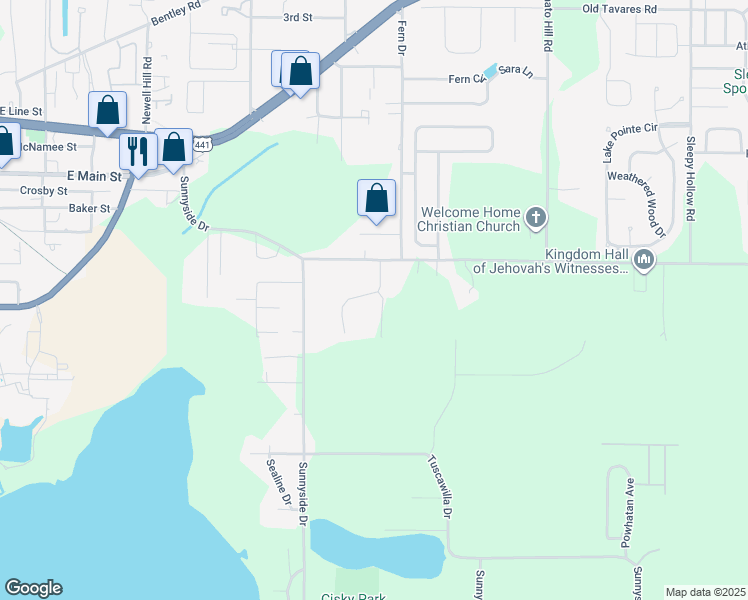 map of restaurants, bars, coffee shops, grocery stores, and more near 6444 Glenn Meadow Lane in Leesburg