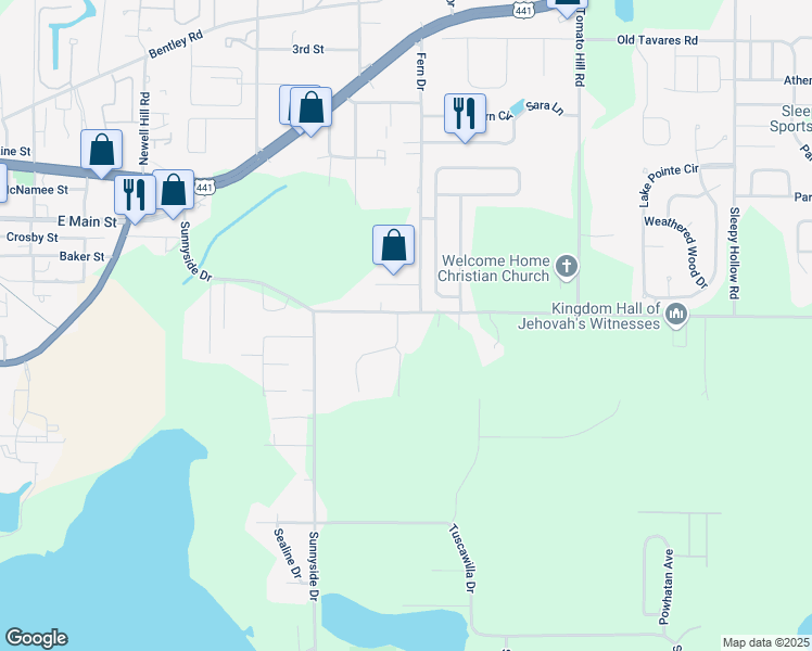 map of restaurants, bars, coffee shops, grocery stores, and more near 6448 Glenn Meadow Lane in Leesburg
