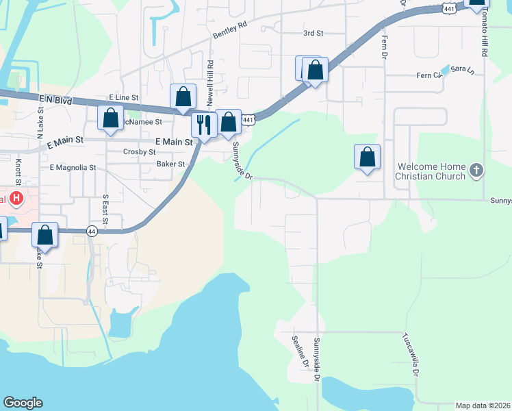 map of restaurants, bars, coffee shops, grocery stores, and more near 543 Paulling Drive in Leesburg