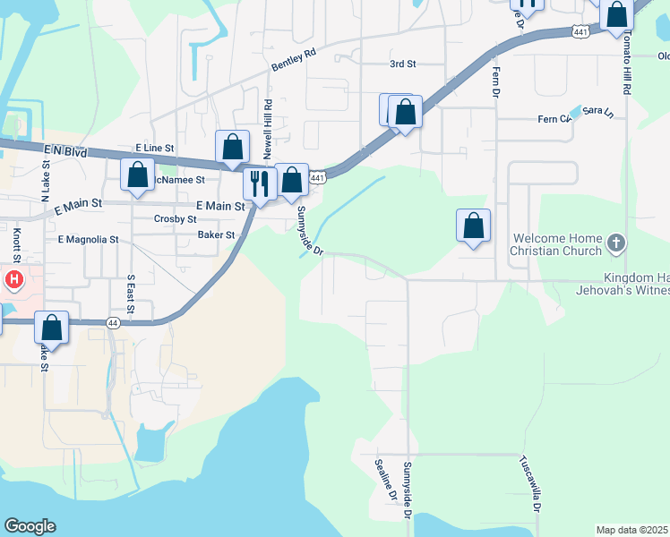map of restaurants, bars, coffee shops, grocery stores, and more near 511 Paulling Drive in Leesburg