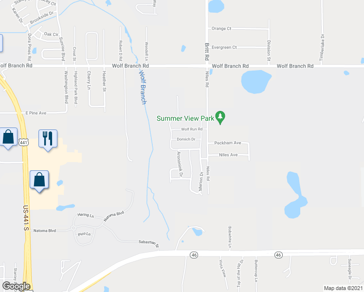 map of restaurants, bars, coffee shops, grocery stores, and more near 3281 Beth Page Loop in Mount Dora