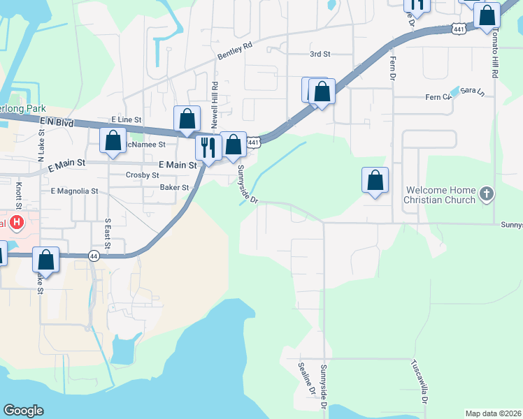 map of restaurants, bars, coffee shops, grocery stores, and more near 511 Paulling Drive in Leesburg