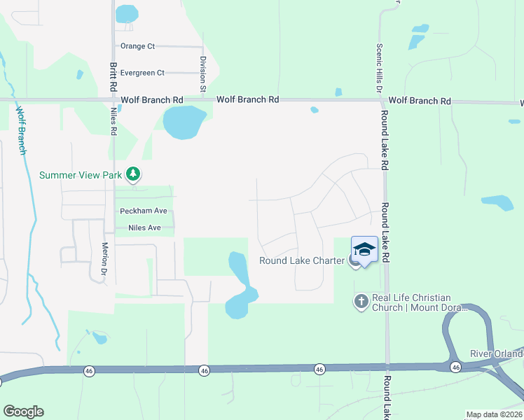map of restaurants, bars, coffee shops, grocery stores, and more near 21720 Dudeck Road in Mount Dora