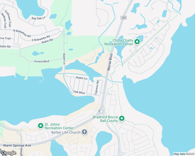 map of restaurants, bars, coffee shops, grocery stores, and more near 123 Cypress Road in Wildwood