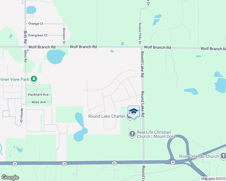 map of restaurants, bars, coffee shops, grocery stores, and more near 21720 Dudeck Road in Mount Dora