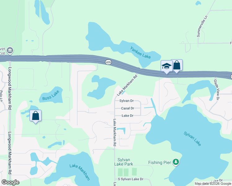 map of restaurants, bars, coffee shops, grocery stores, and more near 298 Lake Markham Road in Sanford