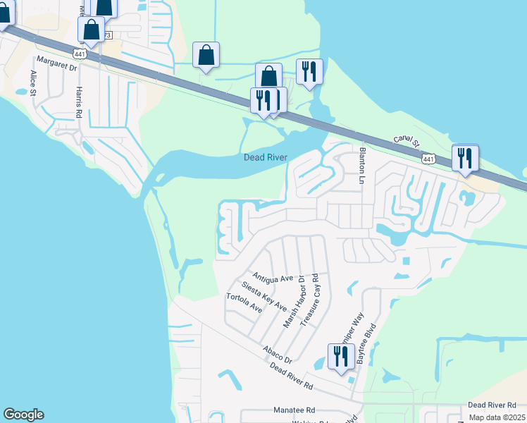 map of restaurants, bars, coffee shops, grocery stores, and more near 11617 Magnolia Avenue in Tavares