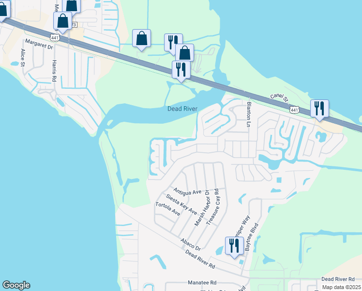 map of restaurants, bars, coffee shops, grocery stores, and more near 11617 Magnolia Avenue in Tavares