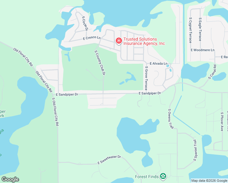 map of restaurants, bars, coffee shops, grocery stores, and more near 8831 East Sandpiper Drive in Inverness