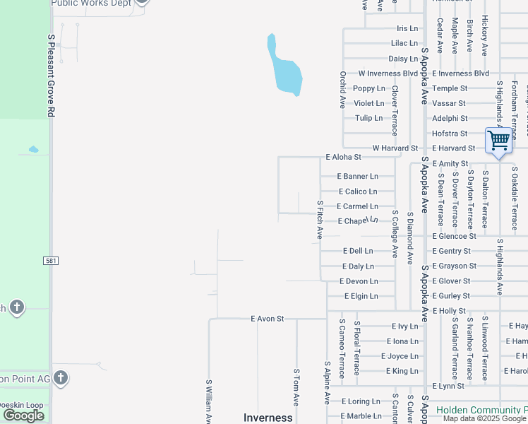 map of restaurants, bars, coffee shops, grocery stores, and more near 3300 S Mauna Terrace in Inverness