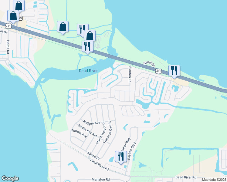map of restaurants, bars, coffee shops, grocery stores, and more near 31643 Imperial Drive in Tavares