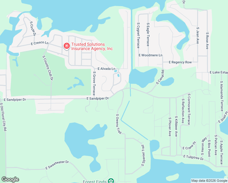 map of restaurants, bars, coffee shops, grocery stores, and more near 3499 South Stroud Terrace in Inverness