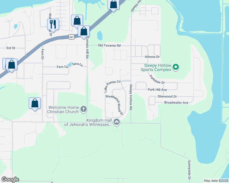 map of restaurants, bars, coffee shops, grocery stores, and more near 2287 Knollwood Drive in Leesburg