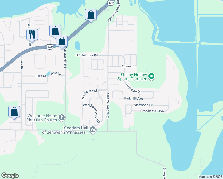 map of restaurants, bars, coffee shops, grocery stores, and more near 31817 Sunpark Circle in Leesburg
