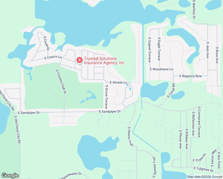 map of restaurants, bars, coffee shops, grocery stores, and more near 3351 South Grove Terrace in Inverness