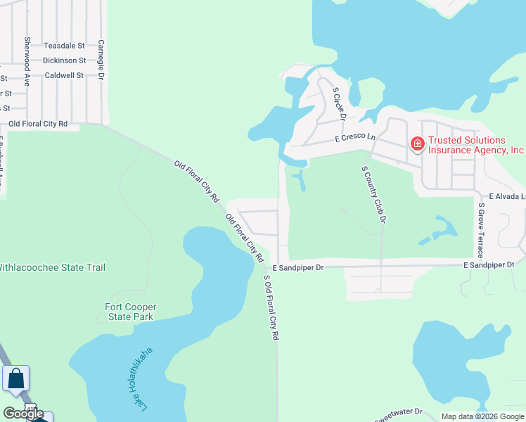 map of restaurants, bars, coffee shops, grocery stores, and more near 8331 East Fairway Loop in Inverness