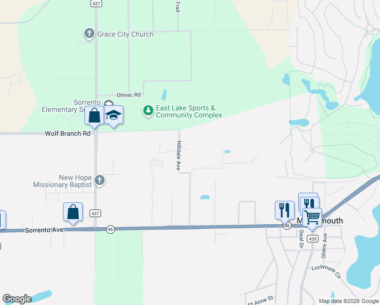 map of restaurants, bars, coffee shops, grocery stores, and more near 24932 Heavenly Way in Sorrento