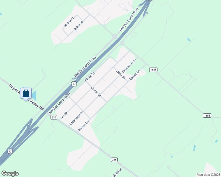 map of restaurants, bars, coffee shops, grocery stores, and more near 356 Baass Lane in Victoria