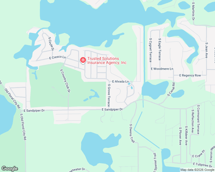 map of restaurants, bars, coffee shops, grocery stores, and more near 3351 South Grove Terrace in Inverness