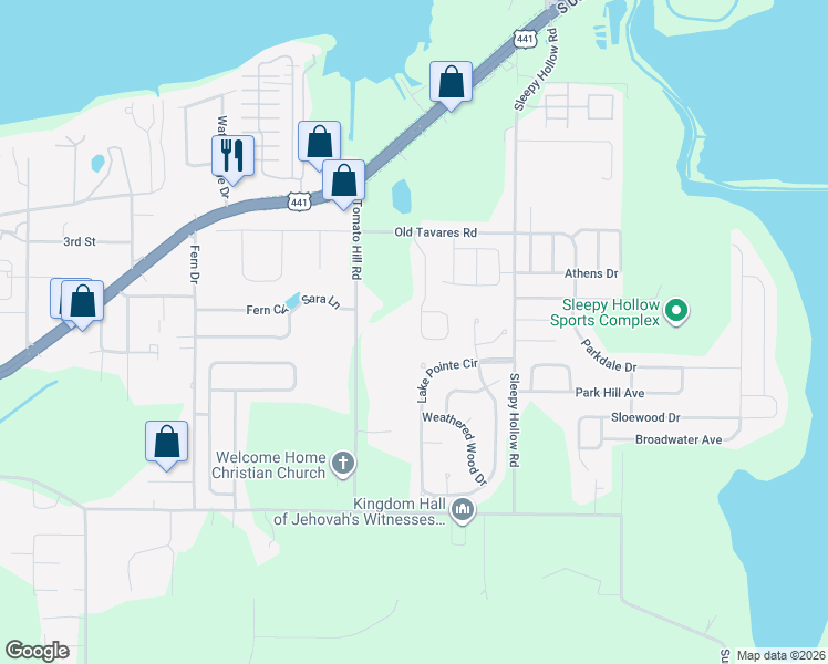 map of restaurants, bars, coffee shops, grocery stores, and more near 301 Crestrun Loop in Leesburg