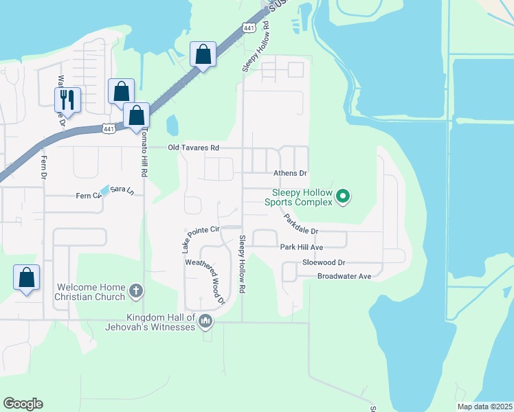 map of restaurants, bars, coffee shops, grocery stores, and more near 2604 Icabod Court in Leesburg