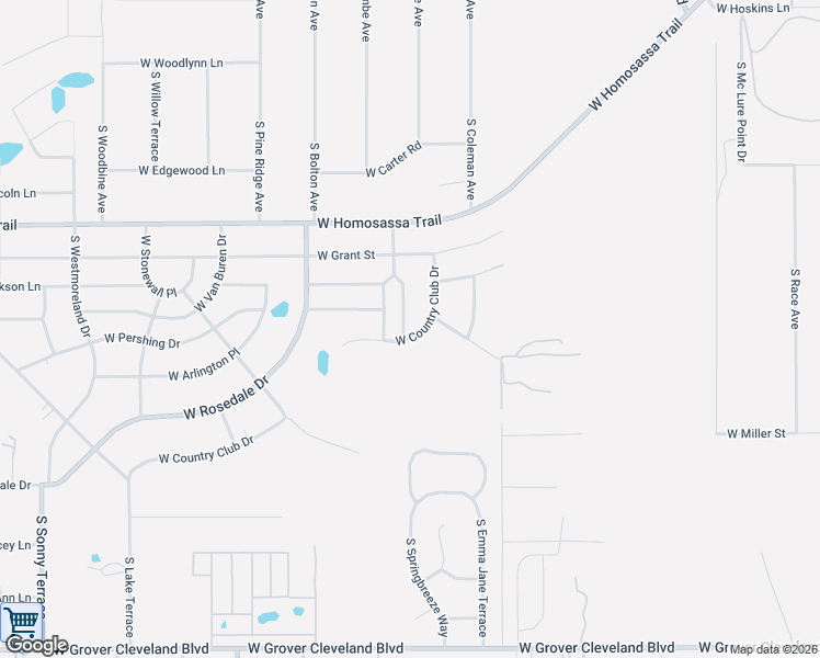 map of restaurants, bars, coffee shops, grocery stores, and more near 3249 South Calais Terrace in Homosassa