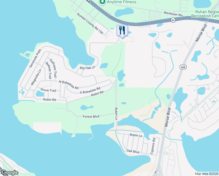 map of restaurants, bars, coffee shops, grocery stores, and more near 88 Robin Road in Wildwood