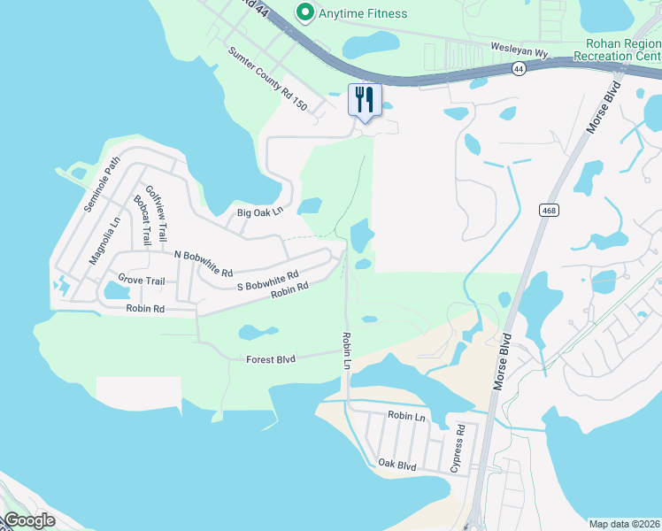 map of restaurants, bars, coffee shops, grocery stores, and more near 88 Robin Road in Wildwood