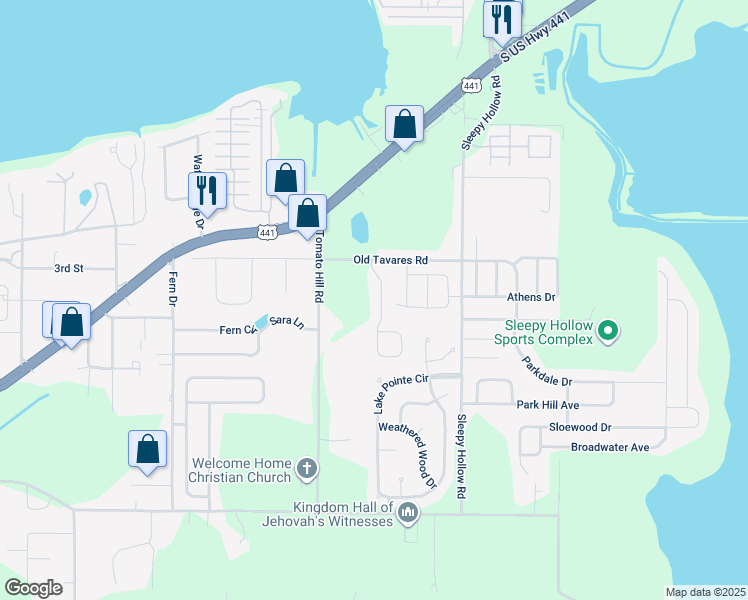 map of restaurants, bars, coffee shops, grocery stores, and more near 221 Crestrun Loop in Leesburg