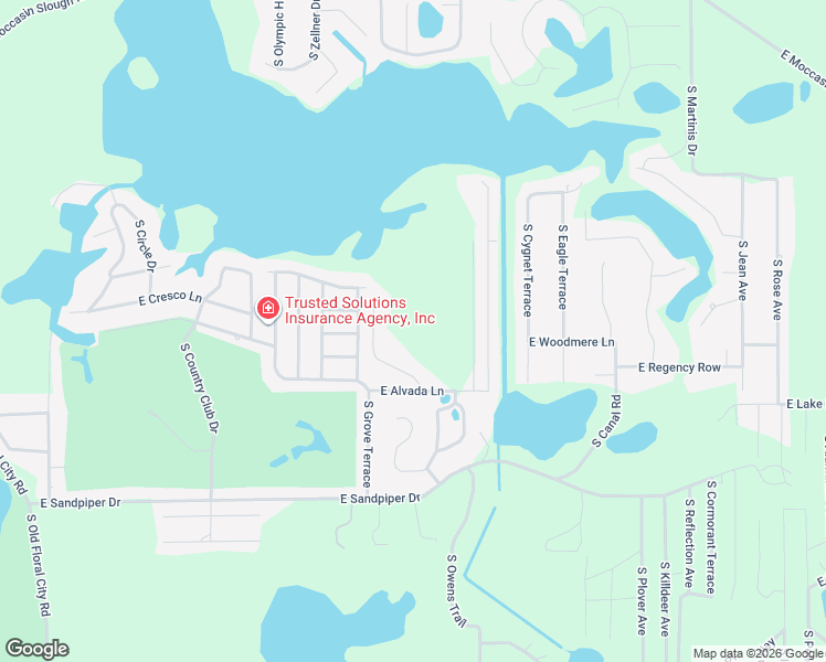 map of restaurants, bars, coffee shops, grocery stores, and more near 3123 South Graymor Path in Inverness