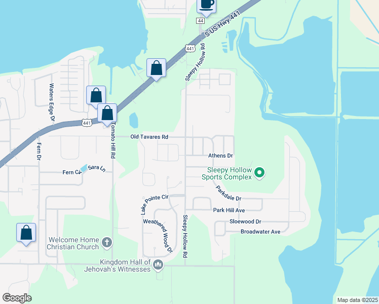 map of restaurants, bars, coffee shops, grocery stores, and more near 221 Patrice Hope Street in Leesburg