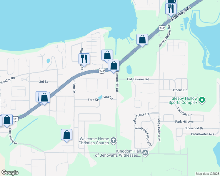 map of restaurants, bars, coffee shops, grocery stores, and more near 210 Glenn Street in Leesburg